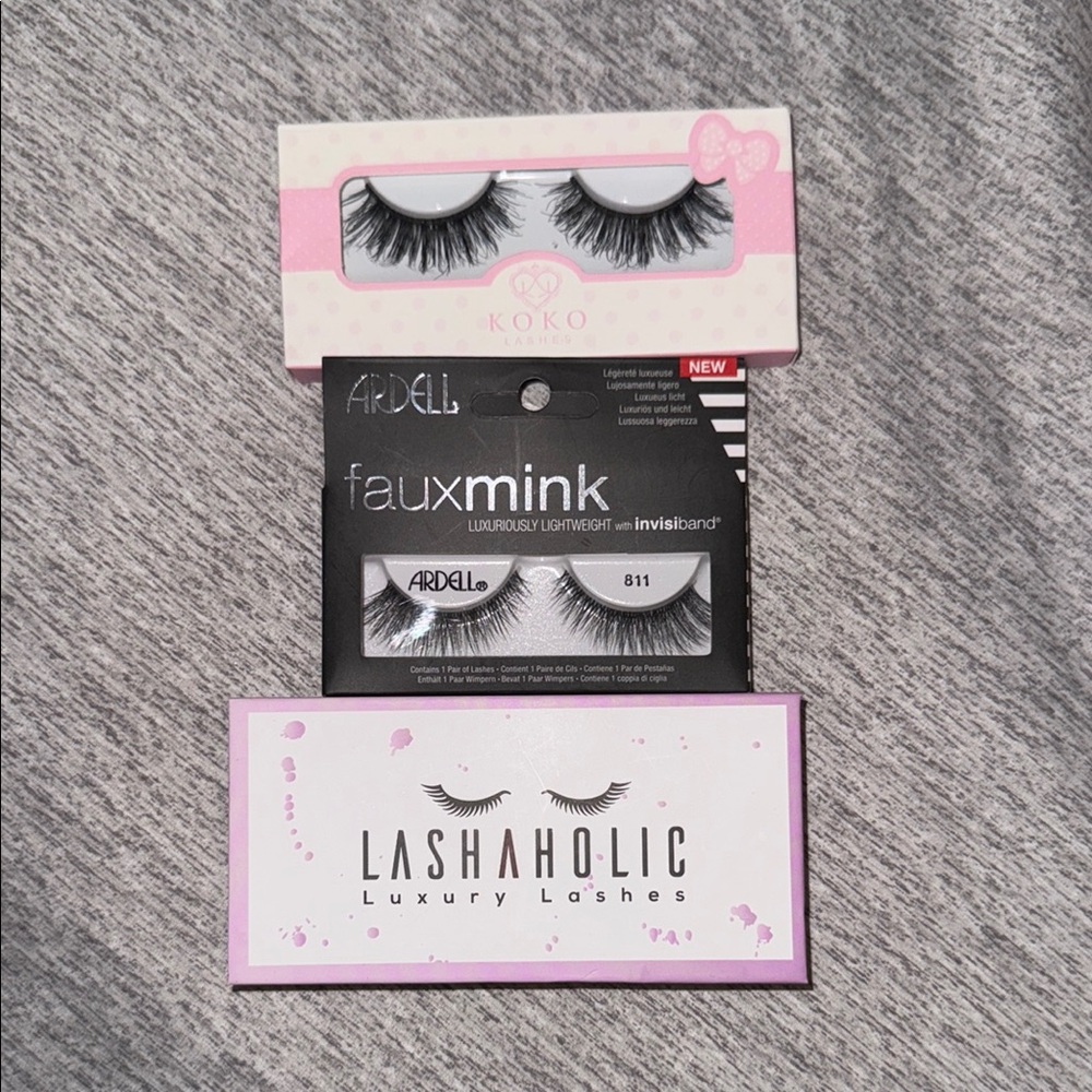 Koko, Ardell, and Lashaholic Eyelash Set